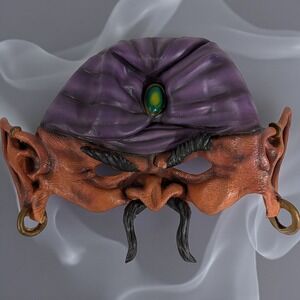 Vintage Genie Rubber Mask DISGUISE 2003 Halloween Mask Vinyl Costume Rare Aladin